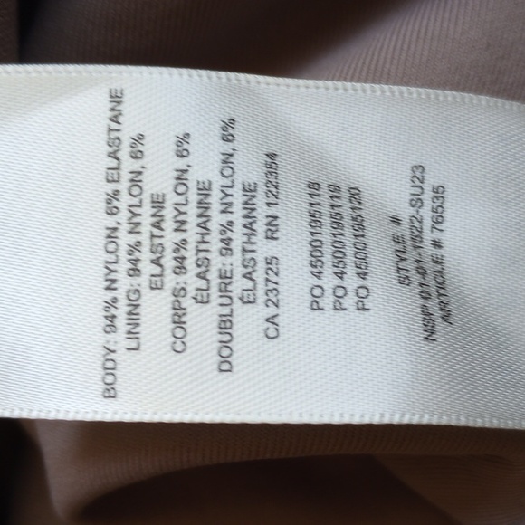 Babaton Contour Crewneck Sleeveless Bodysuit S Taupe - Picture 4 of 5